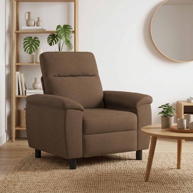 Sofa 95 x 90 x 95 cm tkanina, smeđa