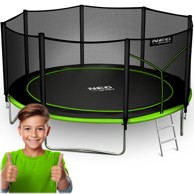 NEO-SPORT Vrtni trampolin 435 cm (14 ft), vanjska mreža i ljestve