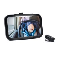 FILLIKID Ogledalo za automobil s LED svjetlom, crna 