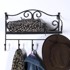 GARDEN PLEASURE Crna metalna zidna vješalica s policom 42 cm, Almeria