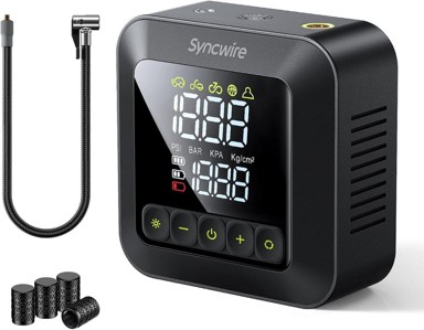NIKCORP Syncwire Mini električna pumpa za gume, 10,35 bar / 150 PSI, LCD