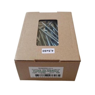 Vijak za drvo, 4.5x60 mm, 130 kom