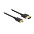 DELOCK HDMI kabel D-micro 3D 4K slim 1,5 m, crni, model 84782