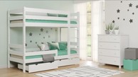 Dječji krevet na kat Gagatek Lux, 180 x 80 cm, dodatni krevet, bijeli