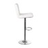 CASA SELECCIÓN Bijele barske stolice u setu podesive visine 2 kom od umjetne kože (visine sjedala 93 cm) 