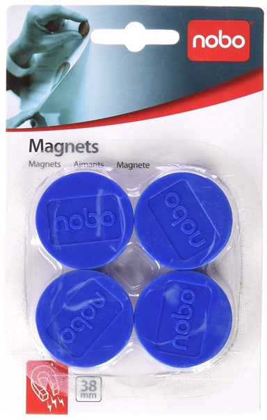 NOBO Magneti Φ38 mm, plavi, 4/1