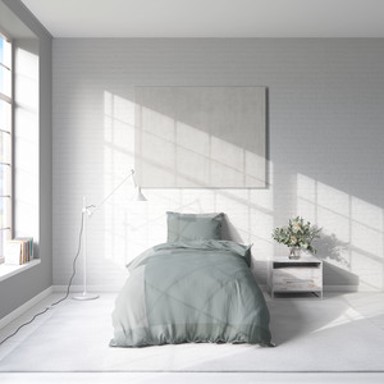 ESSENZA Posteljina Young 2/1, 140 x 200 cm, mint kocke