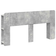 Glava kreveta s ormarićem, širina 140 cm, konstruirano drvo, betonsko siva