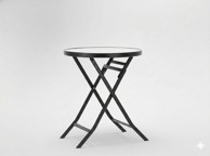 Stol sklopivi okrugli 60x70 cm, crni