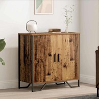 Sideboard s policom i pohranom s vratima, 78x35.5x74.5 cm, konstruirano drvo, smeđa