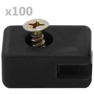 Držač žice za vrtnu ogradu s vijkom, 100 setova, antracit