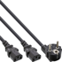 INLINE Kabel za napajanje 16657E, CEE7/7-2x C13, 3 m, crna