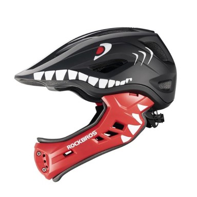 ROCKBROS Dječja biciklistička kaciga s odvojivom čeljusti, Black Shark, veličina M