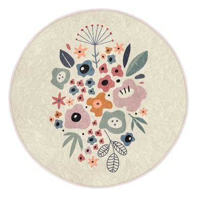 MILA HOME Periv/pogodan za robotski usisavač okrugli tepih ø 120 cm Comfort