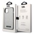 KARL LAGERFELD Futrola, iPhone 14 Plus, Glitter Plaque Logo, srebrna