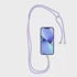 SWING Privjesak za telefon podesive duljine / duljina kabela 165 cm (max 82,5 cm u omči) bijelo ljubičasti