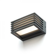 RENDL Zidna lampa, Claire 14, mliječni akril, 230V, LED 6W, IP54, 3000K, antracit