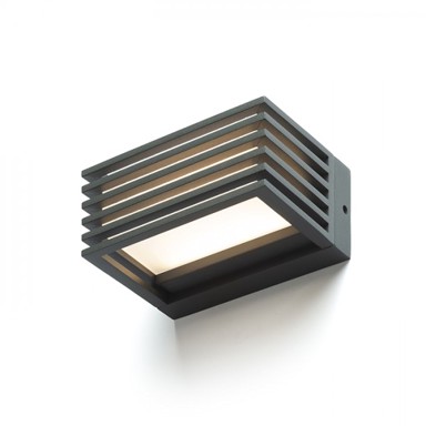 RENDL Zidna lampa, Claire 14, mliječni akril, 230V, LED 6W, IP54, 3000K, antracit