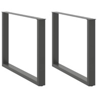 Noge stolića za kavu U-oblika 2kom antracit 100x(72-73)cm čelik