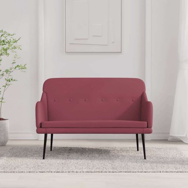 Klupa, 110 x 76 x 80 cm, od tkanine, boja crnog vina