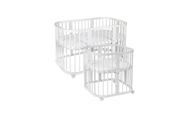 WALDIN Krevetić 7U1 s madracem, bijeli