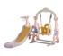MAMAKIDS Ljuljačka s toboganom za djecu 170 cm, sivo roza