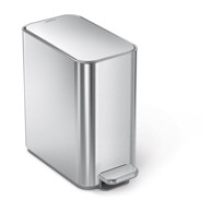 SIMPLEHUMAN Željezna kanta za smeće s pedalom u mat srebrnoj boji 5 l