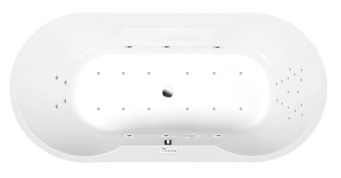 POLYSAN Masažna kada, 180x85x49 cm, Highline Hydro-Air, kromirana