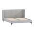 ROPEZ Tapecirani bračni krevet Basti 200x200 cm s podnicom, sivi