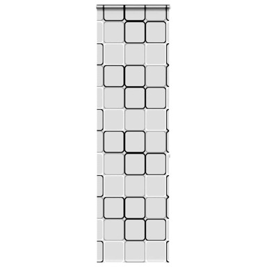 Rolo zavjesa za tuš s kazetom, 60x240 cm, širina tkanine 56 cm