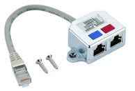 HELOS T-adapter Cat 5e ISDN/ISDN za dijeljenje kabela, 0,15 m