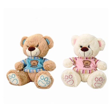 UNIKATOY Plišana igračka medo sjedeći s majicom, 23 cm