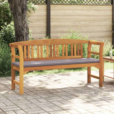 Klupa s jastukom, 157x46x82,5 cm, prirodni uljni završetak