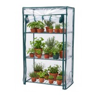 NORTHIX Staklenik s PVC folijom i rolo vratima, zelena