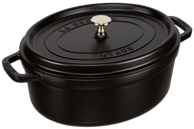 STAUB Ovalni lonac od lijevanog željeza Cocotte, 31 cm, crni