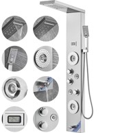 VEVOR Sustav tuš panela 8039FL, 1345 × 200 × 460 mm, nehrđajući čelik