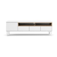 TVILUM Bijela TV komoda 156x48x48 cm Roomers 