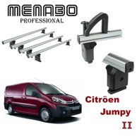 MENABO Krovni nosači Jumpy II (Citroën) L1/L2 2007–2015, 4 poprečne šipke + graničnici