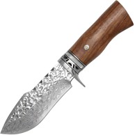 Outdoor nož YA-42093, oštrica od damaščanskog čelika, smeđi