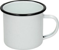 Šalica Retro od emajla 350 ml, bijela