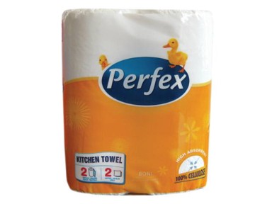 PERFEX Kuhinjski ručnici Boni, 2/1, 2-slojni, žuti