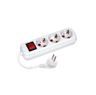 Trostruka utičnica s prekidačem, 5 m kabela