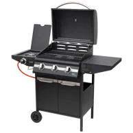 HOME Plinski roštilj s tri plamenika i bočnim plamenikom 4 × 3.2 kW LPG GRG01 61588