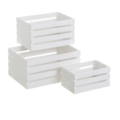 CASA SELECCIÓN Bijele kutije za pohranu u setu 3 kom 31x23x15 cm 