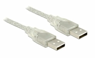 DELOCK USB kabel A-A 1,5 m dvostruko zaštićeni, prozirna