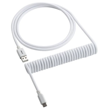 CABLEMOD Classic spiralni kabel za tipkovnicu, USB-C na USB Type A, Glacier Bijela, 150 cm - CM-CKCA-CW-WW150WW-R