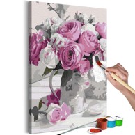Slika za samostalno slikanje Pink Bouquet 40x60