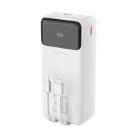 DUDAO Powerbank K15Max, 30000 mAh, 22,5 W, USB-C i Lightning kabel, bijeli