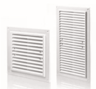 VENTIKA MWR 350X350mm ventilacijska rešetka s mrežicom i nosačima, MWR350X350, bijela