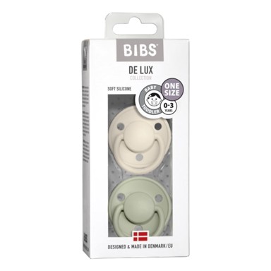 BIBS Duda varalica De Lux, silikon, zelena/bijela